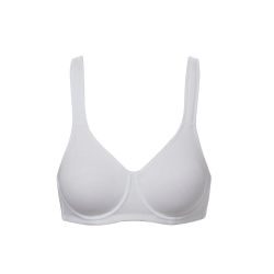 Plussize BH i glat, ensfarvet design med støttende skåle og brede skulderstropper.