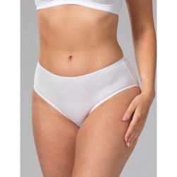 Komfortable hvide plussize trusser i blødt materiale, designet til daglig komfort og støtte.