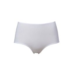 Plussize bomuldstrusser i hvid med komfortabel pasform og stretch.
