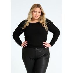 NO. 1 by OX T-Shirt Lange Ærmer Sort 61718