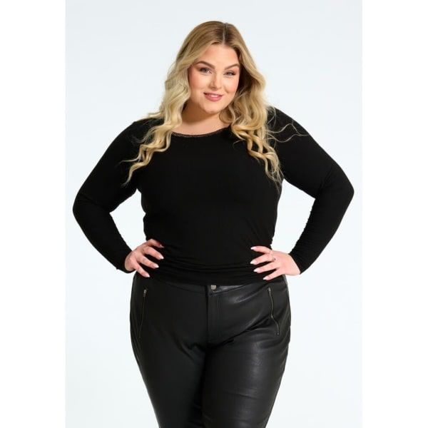 NO. 1 by OX T-Shirt Lange Ærmer Sort 61718