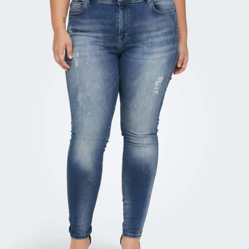 Only Carmakoma Carwilly Reg Sk ANK Rw DNM Tai263 Noos, blauw (medium blue denim), 46W / 32L Only Carmakoma Carwilly Reg Sk ANK Rw DNM Tai263 Noos, blauw (medium blue denim), 46W / 32L