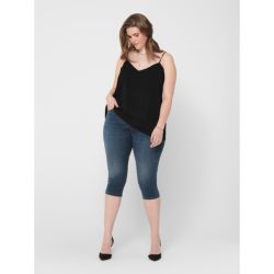 ONLY Carmakoma Curvy Demin Shorts i strækbart stof