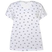 Zhenzi Alberta T-Shirt Hvid i alle plussize størrelse