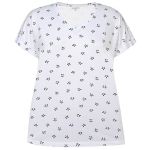 Zhenzi Alberta T-Shirt Hvid i alle plussize størrelse