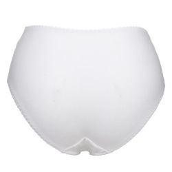 Hvid plussize trusse i fuld dækning med komfortabel pasform.