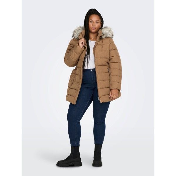 Curvy Lang Quiltet Jakke varm plussize