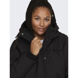 Curvy Foret Parka i sort plussize