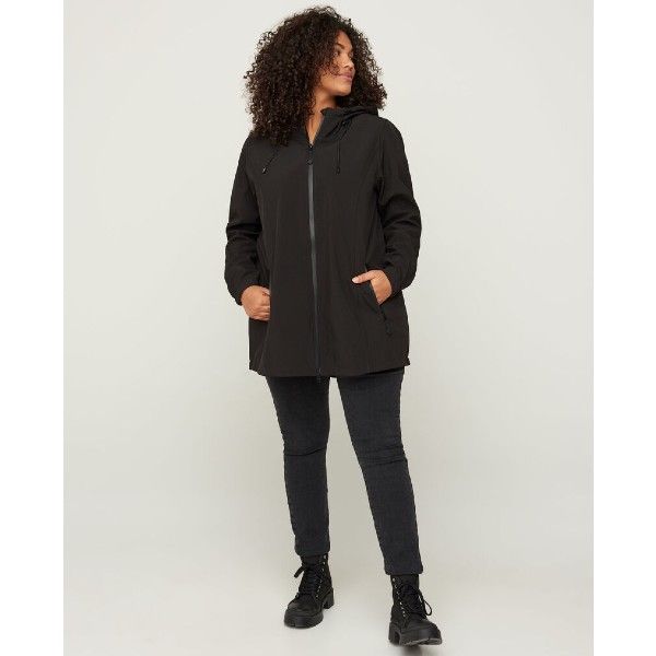 Zizzi kort softshell jakke plussize