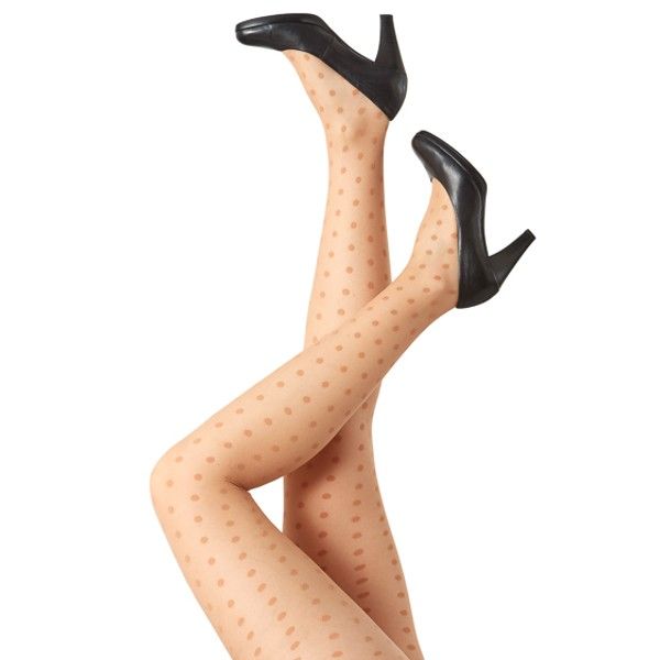 Strømpebukser med dots 25 den nude 