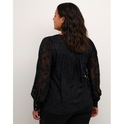 KCtulle Bluse sort bagfra