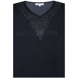 Zhenzi Karla Bluse Sort med smukke sten