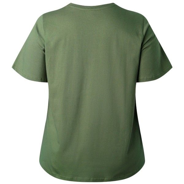 Økologisk bomulds t-shirt grøn set bagfra