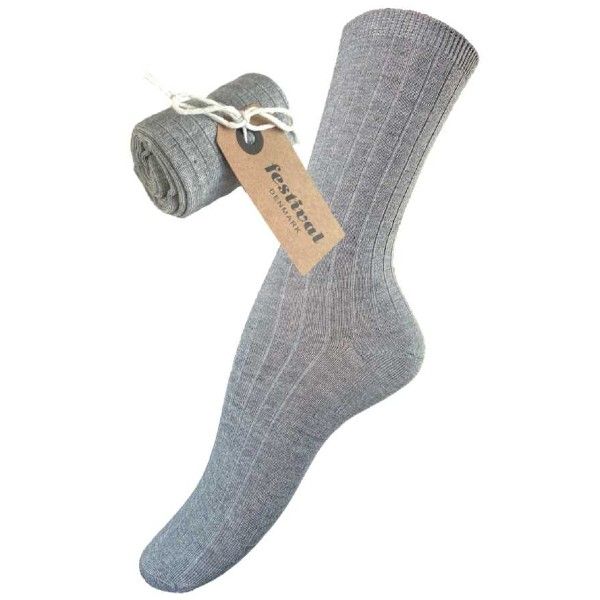 Festival Bambus Strømper i lys grå