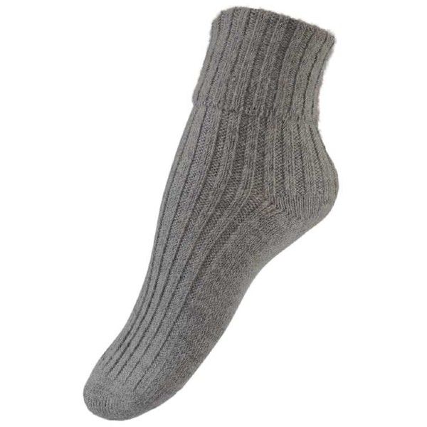 Festival Lang Alpaka Uldstrømpe Lys Grå