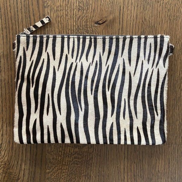 Vanting lædertaske zebra