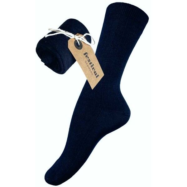 Festival Bambus viscose strømper 42-46 Navy 42