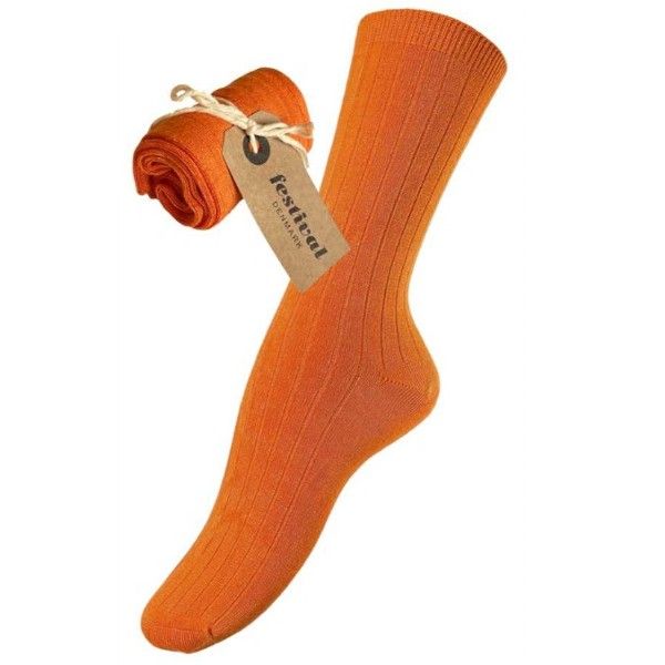 Festival Bambus Strømper Orange 62