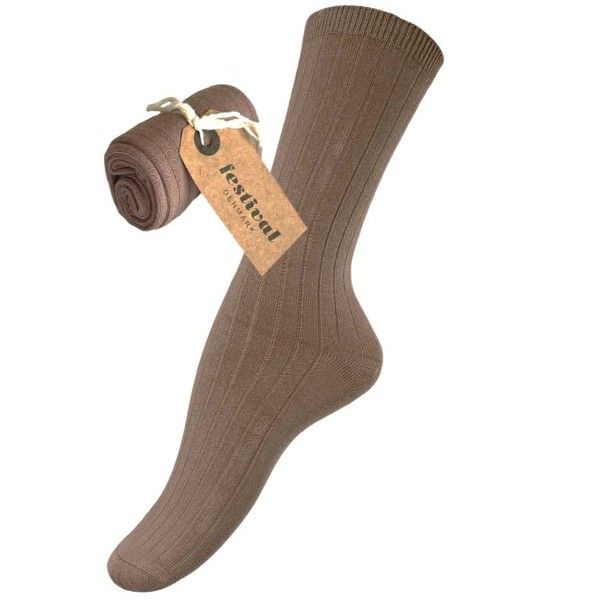 Festival Bambus Strømper Pine Bark 26