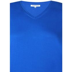 Zhenzi Alberta T-Shirt Lapis Blå i plussize