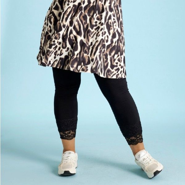 Zhenzi Leggings med blonde kant 200110