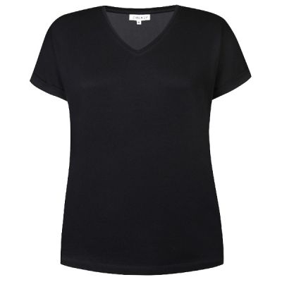 Zhenzi Bomulds T-Shirt Sort 200178