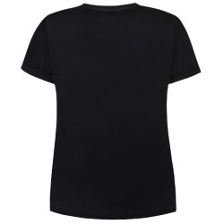 Zhenzi Bomulds T-Shirt Sort bagfra