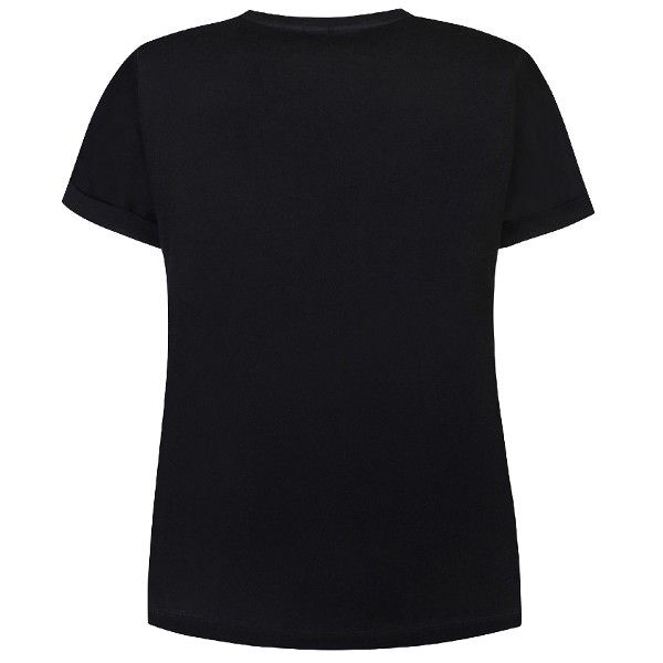 Zhenzi Bomulds T-Shirt Sort bagfra