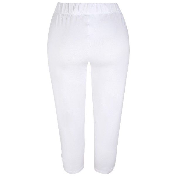 Zhenzi Capri Leggings Hvid bagfra