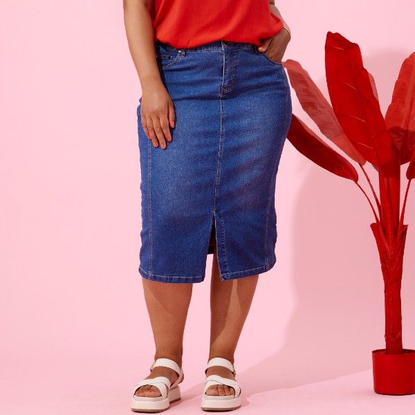 Zhenzi Willa Nederdel denim