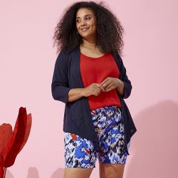 Zhenzia Georgia Top Rød plussize