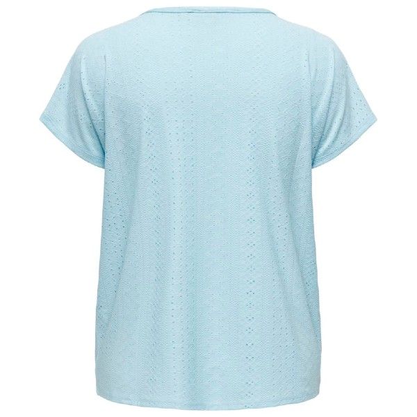 Blød lys blå T-Shirt i åndbart mesh fra Only Carmakoma
