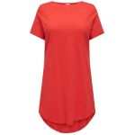 Rød T-Shirt Kjole Økologisk Bomuld