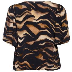 Skøn sommerbluse med tiger print