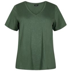 Kortærmet Basis T-shirt Plussize Grøn