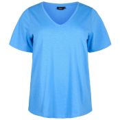 Kortærmet Basis T-shirt Plussize Blå
