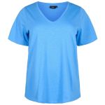 Kortærmet Basis T-shirt Plussize Blå