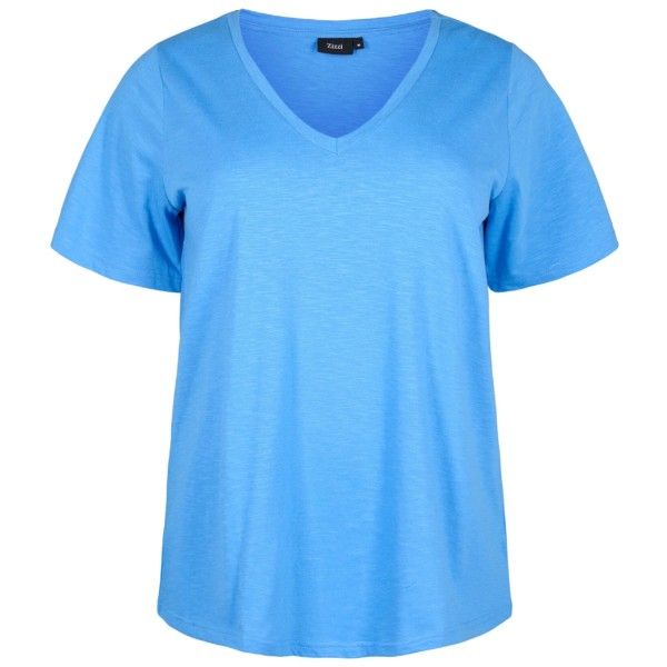 Kortærmet Basis T-shirt Plussize Blå