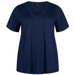 Kortærmet Basis T-shirt Plussize Navy
