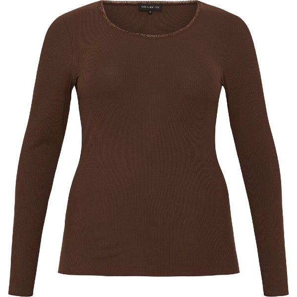 T-Shirt Lange Ærmer Mørk Brun NO. 1 by OX