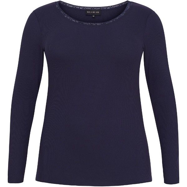 T-Shirt Lange Ærmer Mørk Navy Blå NO. 1 by OX
