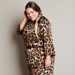 Raglan Bluse i flot Leo Print fra No. 1 by OX
