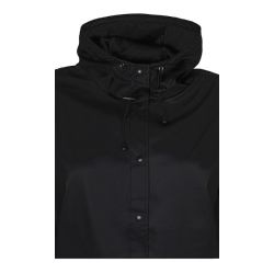 Sort Regnjakke i plussize med hætte