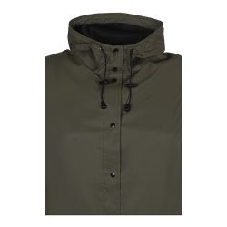 Army Regnjakke i plussize med hætte