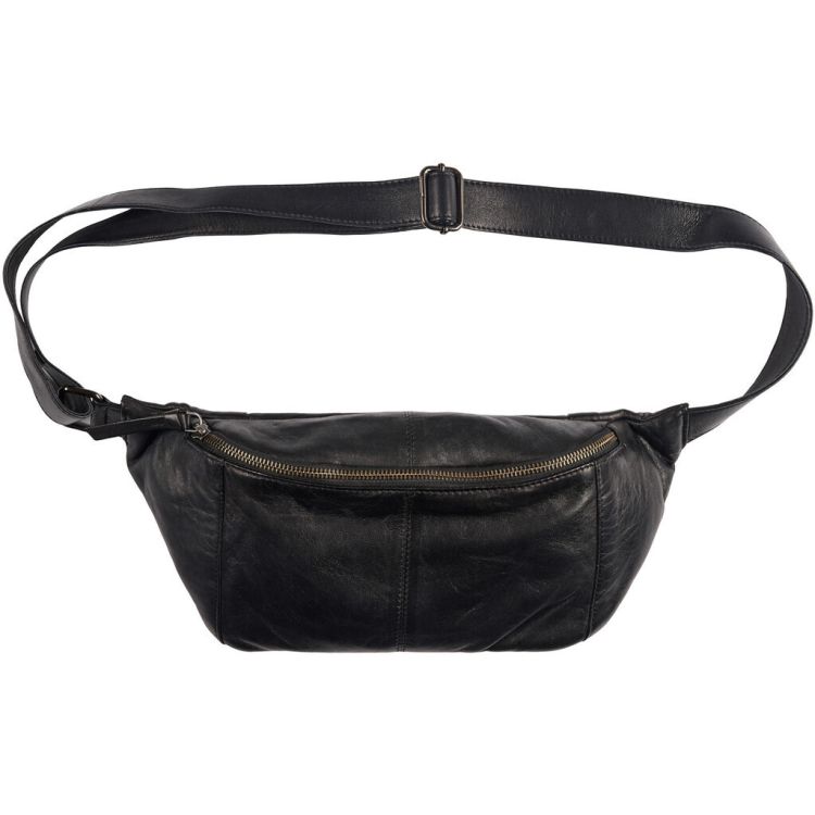 Stor Bumbag i sort skind