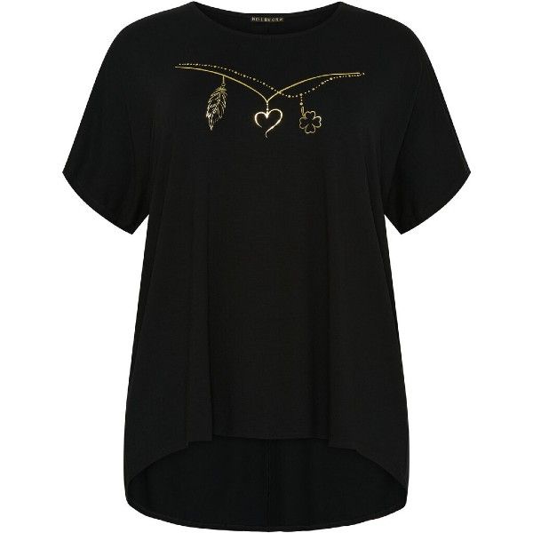 Sort T-shirt fra NO. 1 by OX med print