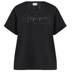 Sabina T-Shirt fra Wasabi Sort i plussize
