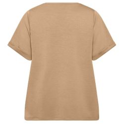 Sabina T-Shirt fra Wasabi Mokka i plussize bagfra