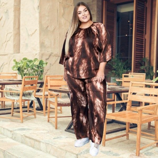 Bluse med flot print fra No. 1 by OX