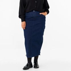 Flot Maxi Denim Nederdel fra Zizzi